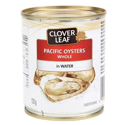 Huîtres entières du pacifique dans l'eau - Clover Leaf