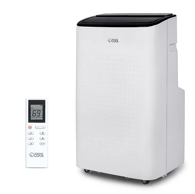 Climatiseur portatif ASHRAE 128 Commercial Cool de 12 000 BTU avec chaleur, 8 150 BTU SACC/CEC, blanc