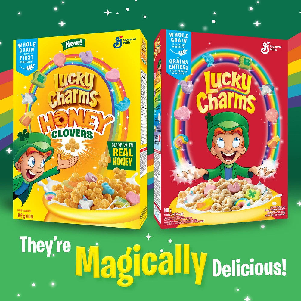 Lucky Charms Breakfast Cereal with Marshmallows, Whole Grains, 300 g, 300 g