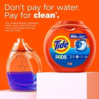 Capsules de détergent à lessive Tide PODS, détachant, éliminateur d’odeurs et protège-couleur 3 en 1, compatible avec les laveuses HE, parfum Original 76CT