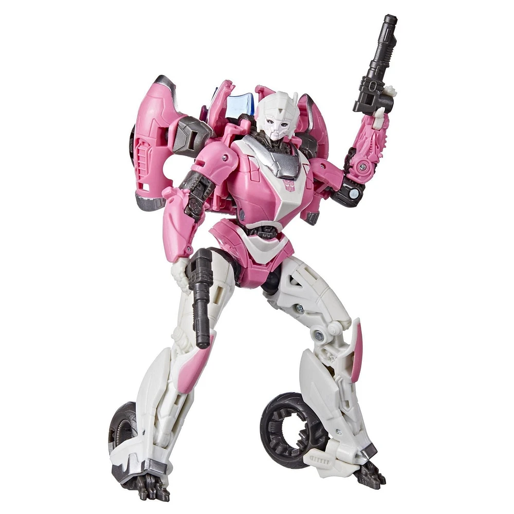 Transformers Studio Series 85, figurine Arcee classe Deluxe de 11 cm du film Transformers : Bumblebee, à partir de 8 ans