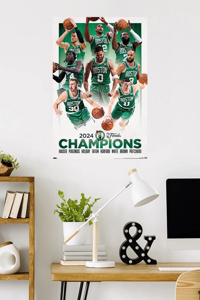 NBA Boston Celtics - 2024 NBA Finals Champions Wall Poster, 22.375" x 34"