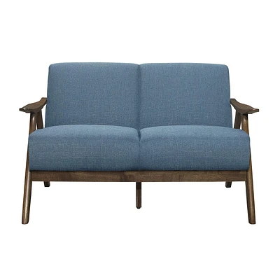 Topline Home Furnishings Blue Loveseat