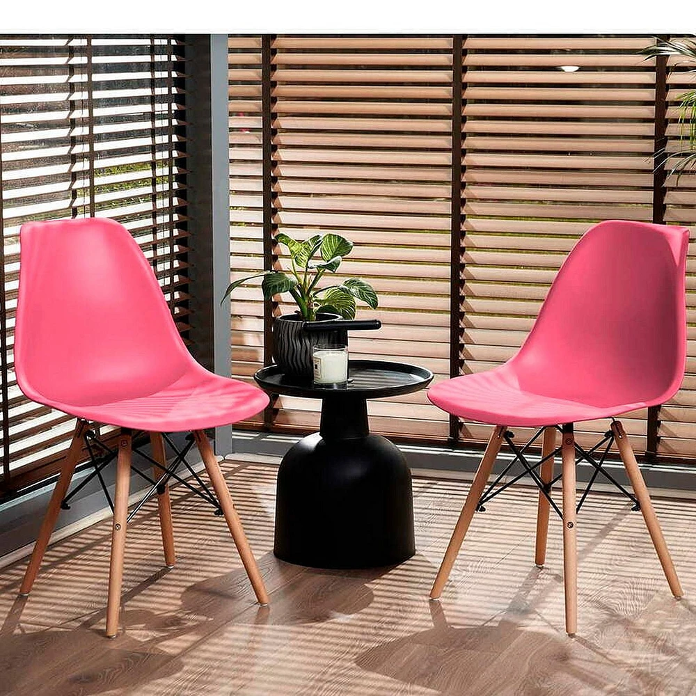 Chaise en bois rose foncé Heavenly Collection, lot de 6