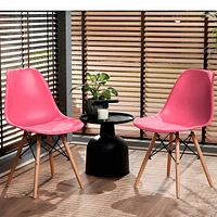 Chaise en bois rose foncé Heavenly Collection, lot de 6