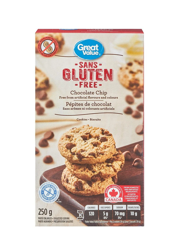 Great Value Chocolate Chip Cookies, 250 g