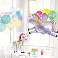Gobelets en papier licorne arc-en-ciel rose 9 oz, 8 ct Les gobelets jetables contiennent 9 oz.