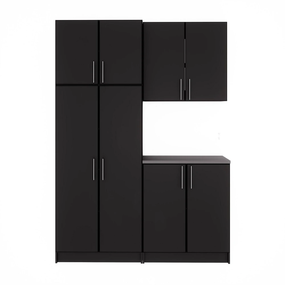 Prepac Black Elite Storage Cabinet Set F - 4 pc