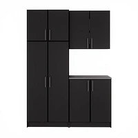 Prepac Black Elite Storage Cabinet Set F - 4 pc