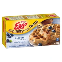 Eggo Thick & Fluffy Blueberry Frozen Waffles 6 count, 330g, EG TF BLUBRRY FRZ WFL 6CT 330GMX8