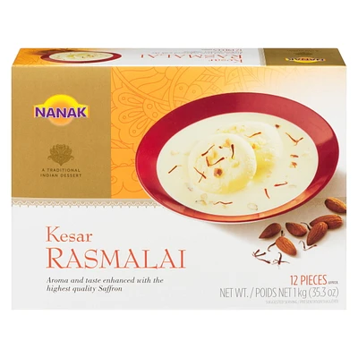 Dessert au fromage et au safran « Kesar Rasmalai » de Nanak