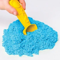 Kinetic Sand, Sandbox Playset with 1lb of Blue Kinetic Sand and 3 Molds, for Ages 3 and Up