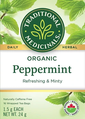 Traditional Medicinals Peppermint, 16 Wrapped Tea Bags