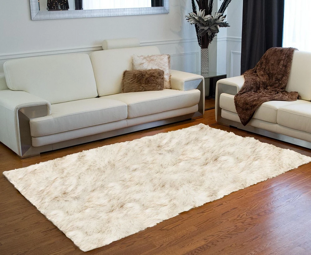 H-LUXE Hudson Faux Fur 5'X8' Rug