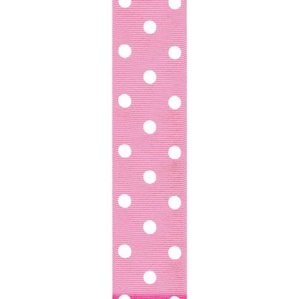 Ruban Grosgrain à pois Offray 39 mm