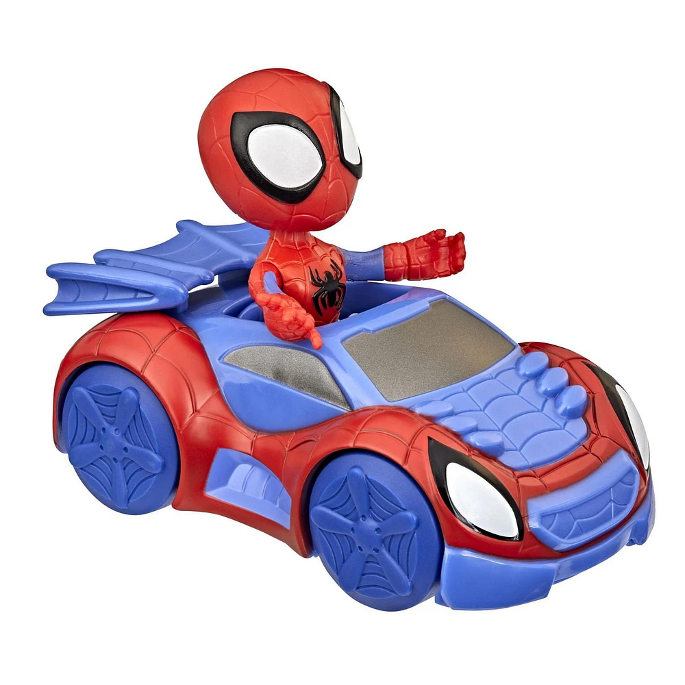 Marvel Spidey and His Amazing Friends, figurine Spidey avec Arachno-bolide, pour enfants à partir de 3 ans