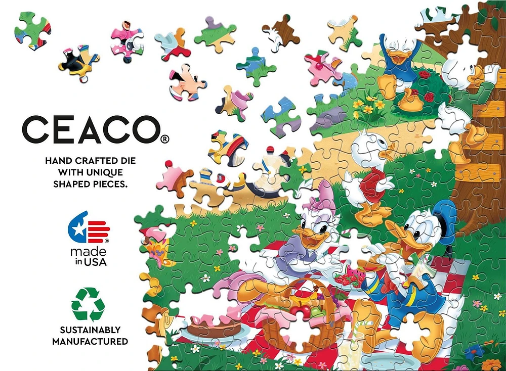 Ceaco - Disney - Mickey & Minnie dans le parc - Puzzle surdimensionné de 300 pièces