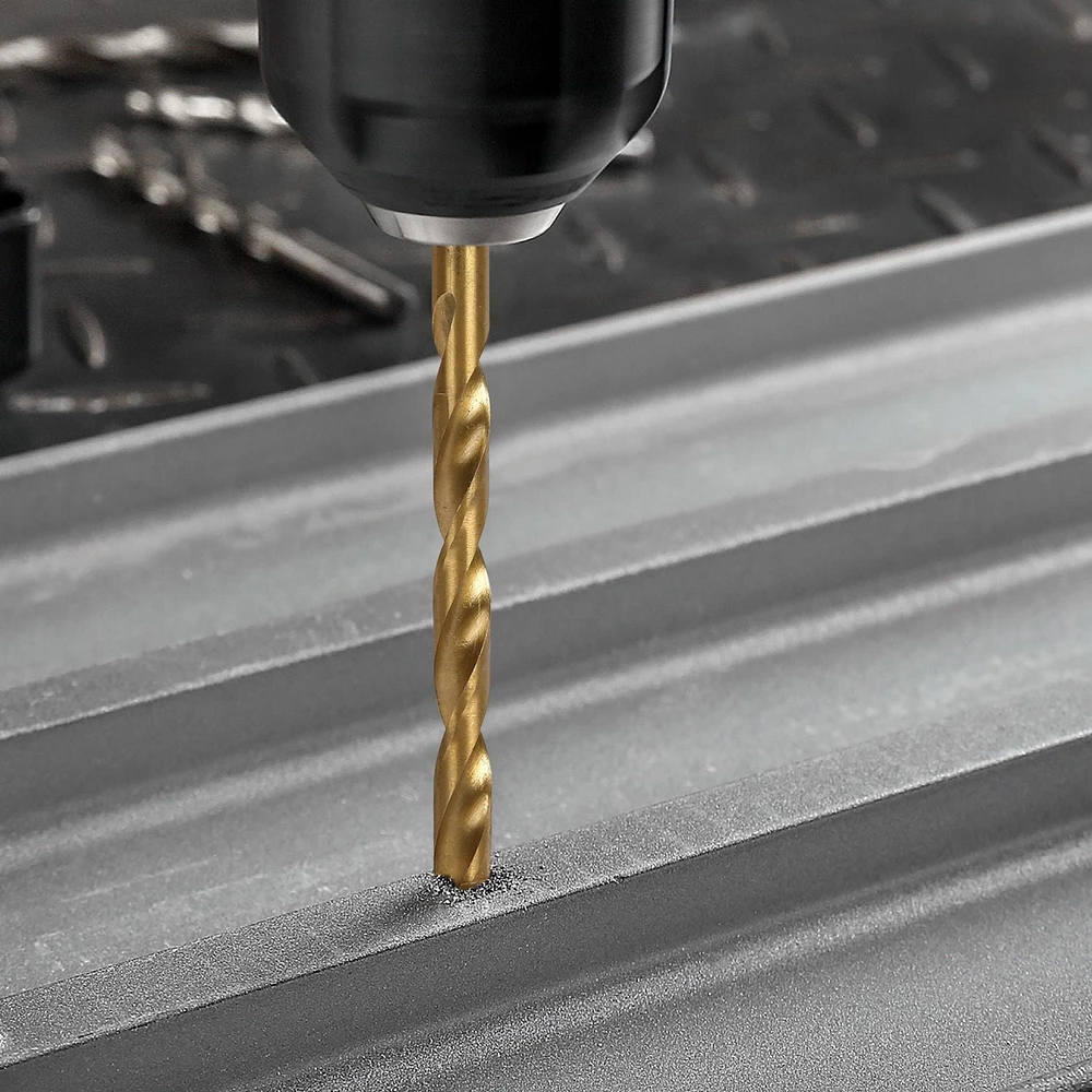 WorkPro Drill And Bit Set - 11 Piece, CR-V steel