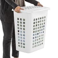 Panier à linge rectangulaire de Sterilite- blanc 1 pièce