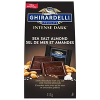 GHIRARDELLI Intense Sea Salt and Almond Dark Chocolate Squares, 117-Gram Bag