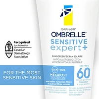 Garnier Ombrelle Sensitive Expert Crème Solaire pour le Corps SPF 60, Hypoallergénique, Pour Les Peaux Les Plus Sensibles, 200 mL Protection pour les peaux les plus sensibles