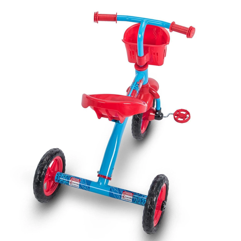 Tricycle en acier Spider Man de Marvel pour garçons, par Huffy Le panier de guidon