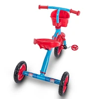 Tricycle en acier Spider Man de Marvel pour garçons, par Huffy Le panier de guidon