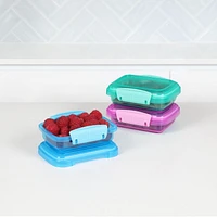 Sistema Lunch Collection Food storage Containers, Assorted Colours, 3 Pack