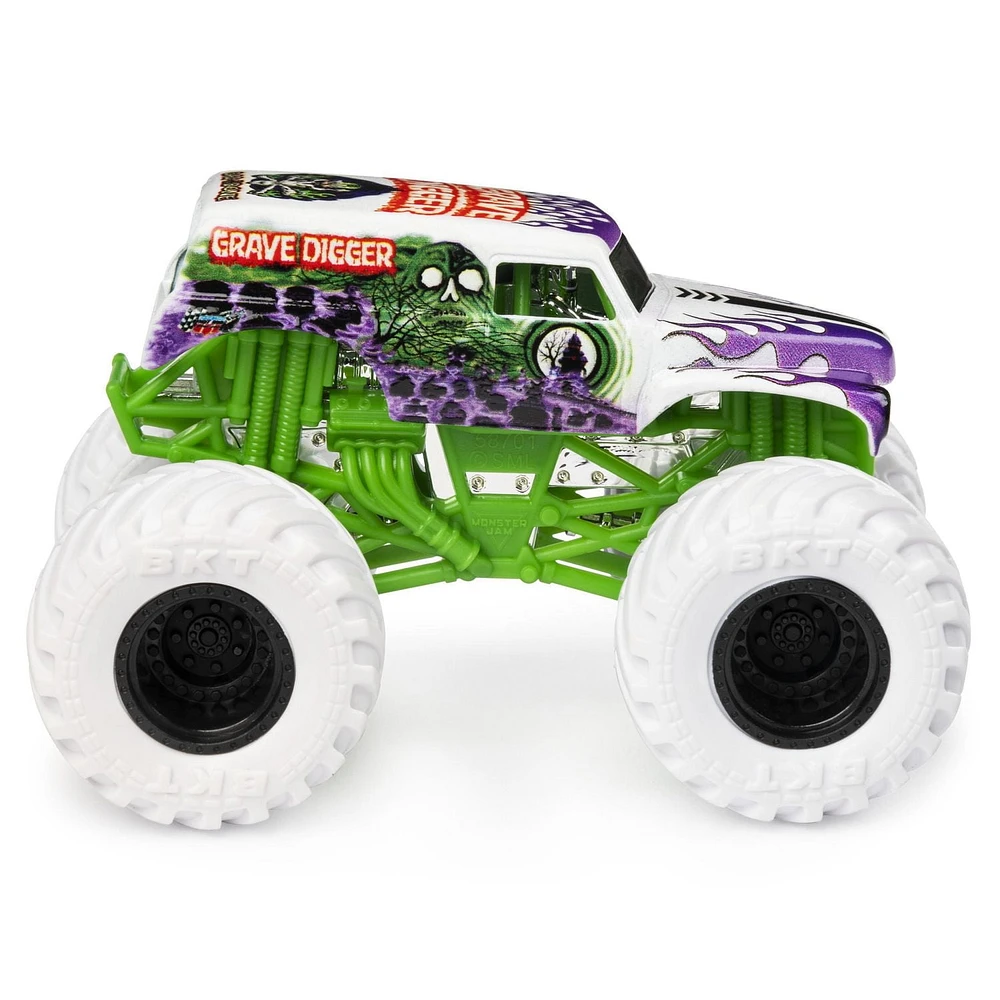 Monster Jam, Official Grave Digger Monster Truck, Die-Cast Vehicle, Inverse Trucks Series, 1:64 Scale