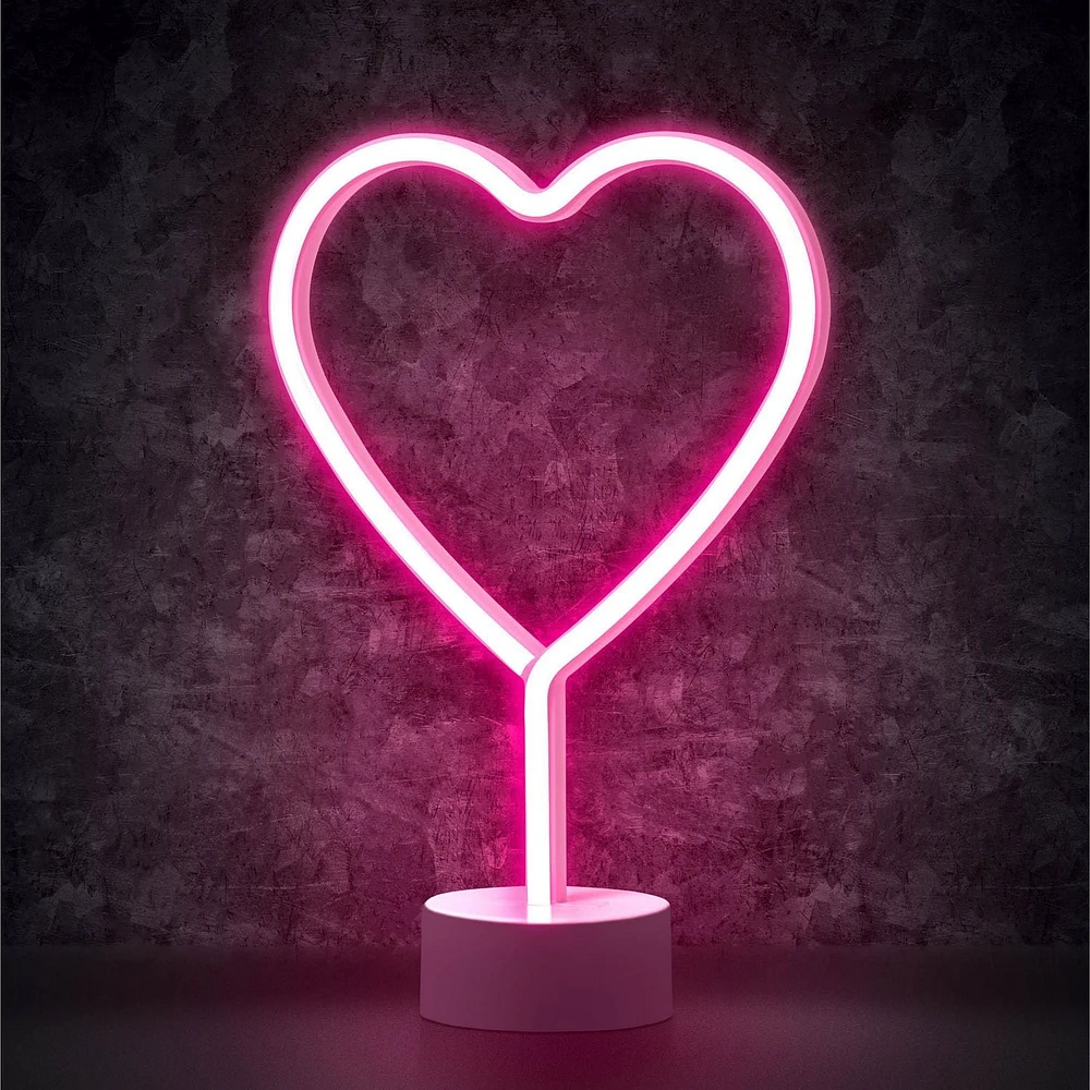 Lumière néon à DEL Merkury Heart de 12 po Néon LED Coeur