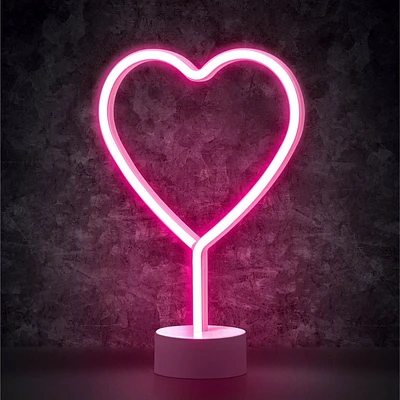 Lumière néon à DEL Merkury Heart de 12 po Néon LED Coeur