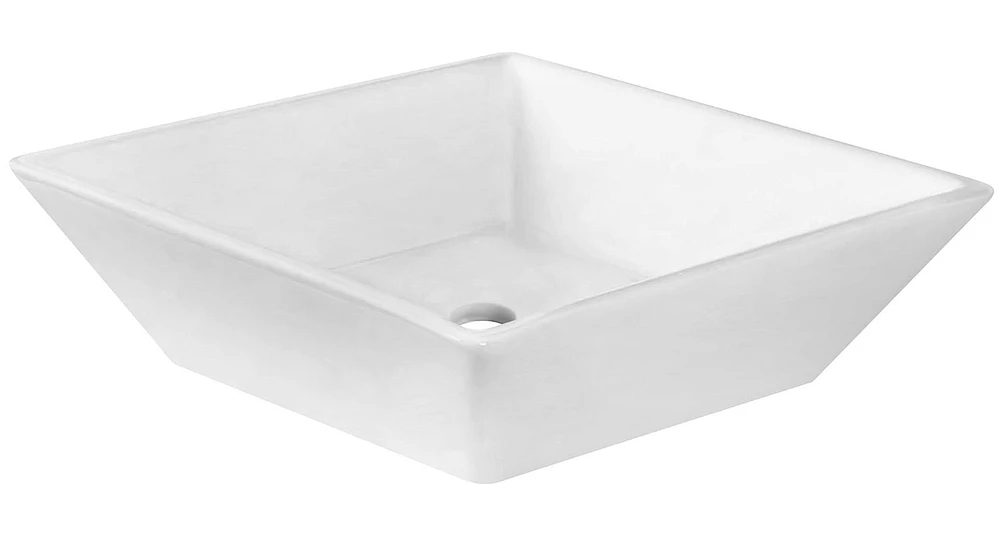 American Imaginations AI- 15,75 pouces W au-dessus du navire blanc de compteur pour le bâti de mur de bâti de mur