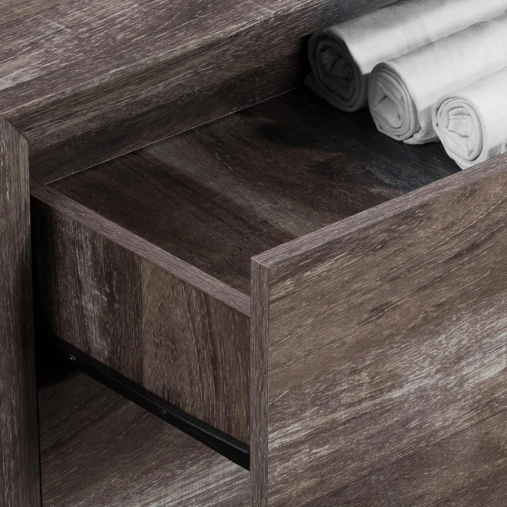 CorLiving Newport Commode haute moderne à 5 tiroirs pour chambre à coucher – Grande commode haute – Meuble de chambre et commode parfaits pour le rangement des vêtements