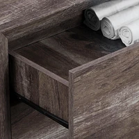 CorLiving Newport Commode haute moderne à 5 tiroirs pour chambre à coucher – Grande commode haute – Meuble de chambre et commode parfaits pour le rangement des vêtements