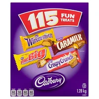 Cadbury, Assorted Chocolatey Candy Bars, Caramilk, Mr. Big, Crispy Crunch, and Wunderbar, Halloween Treats, Halloween Candy, Halloween Chocolatey Candy, 1.28 kg