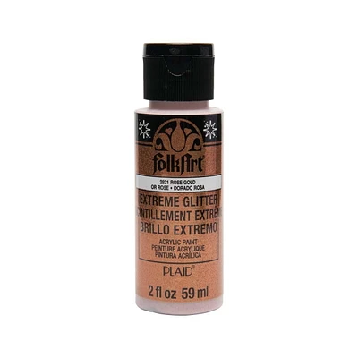 FolkArt Paillettes Extrêmes Or Rose Peinture Scintillante Extrême