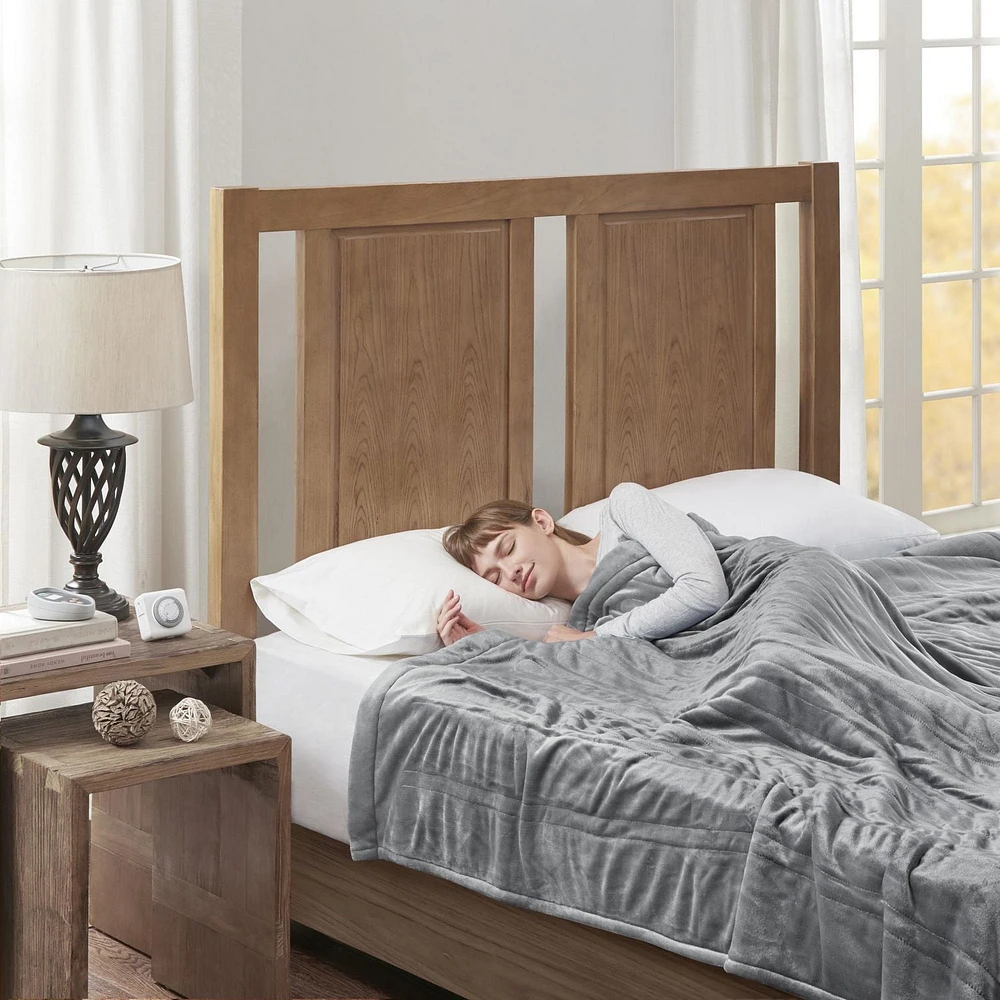 CC Plush Heated Blanket with Automatic Timer