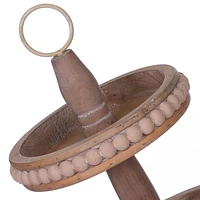 WOODEN TIERED TRAY