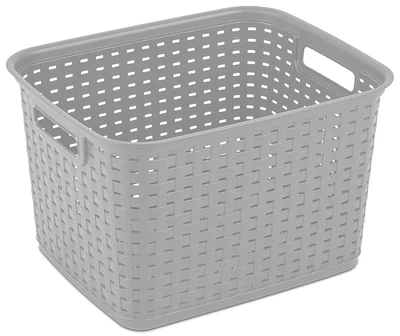 Grand panier tressé de Sterilite en gris 1 panier