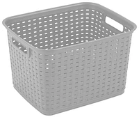 Grand panier tressé de Sterilite en gris 1 panier