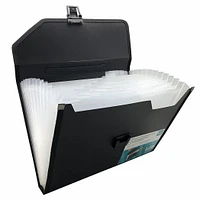 PEN+GEAR 13 POCKETS EXPANDING FILE, BLACK, FASHION ;13 POCKETS