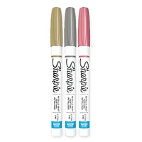 Sharpie Water-Based Paint Markers, Extra-Fine Point, Metallic Colours