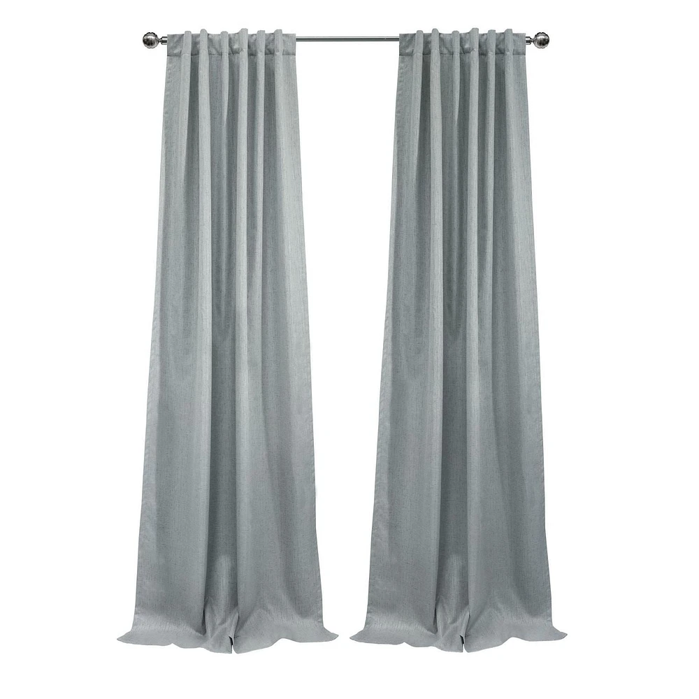 Loft Living Davie occulant Double Tetiere panneau de rideau 52 x 84 in Argent