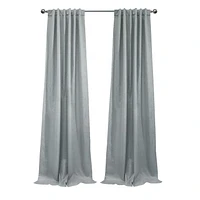 Loft Living Davie occulant Double Tetiere panneau de rideau 52 x 84 in Argent
