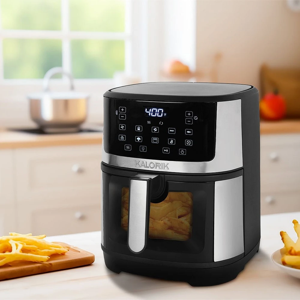 Kalorik® 7-Quart Touchscreen Air Fryer with Window, Stainless Steel FT 52329 SS