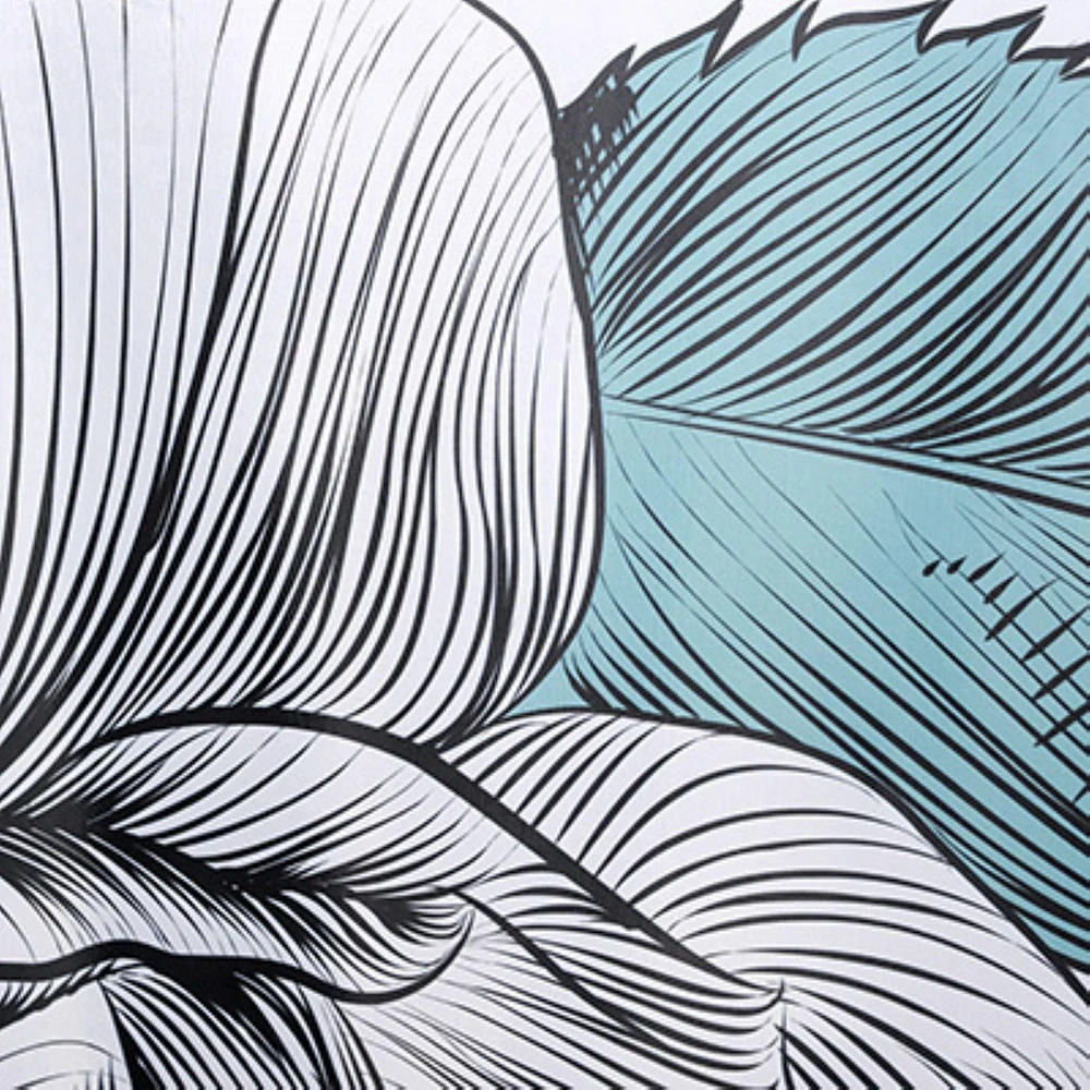MODA rideau blue sketch