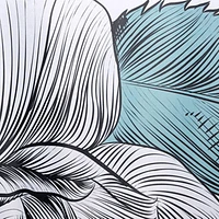 MODA rideau blue sketch