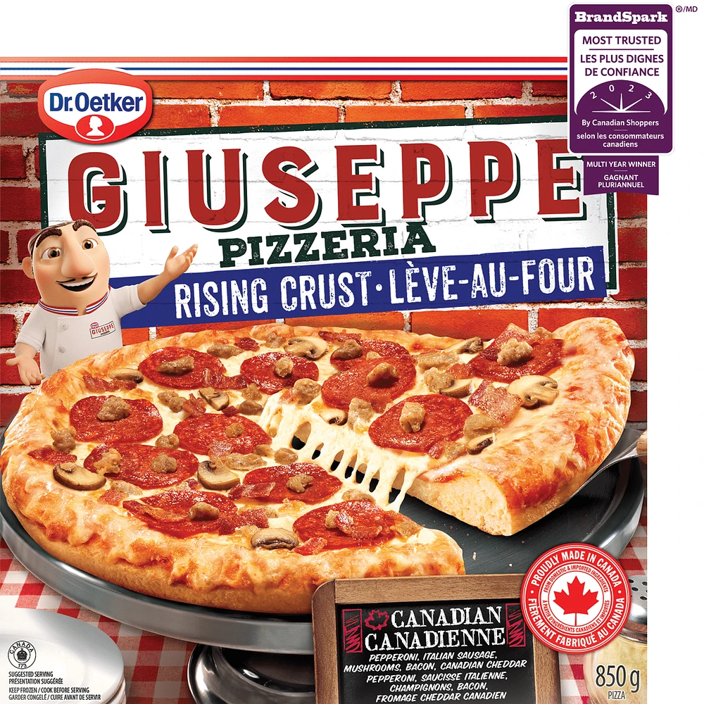 Dr. Oetker Giuseppe Pizzeria Rising Crust Canadian Pizza, 740 g