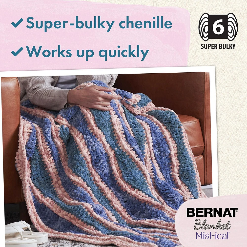 Bernat® Blanket Mist-ical™ #6 Super Bulky Polyester Yarn, 10.5oz/300g 220 Yards