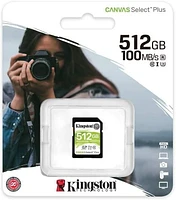 Kingston 512GB SDXC Canvas Select Plus 100R C10 UHS-I U3 V30 (SDS2/512GBCR)